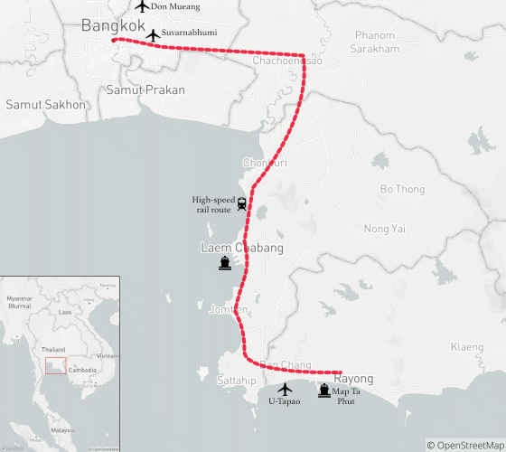 Map of EEC infrastructure