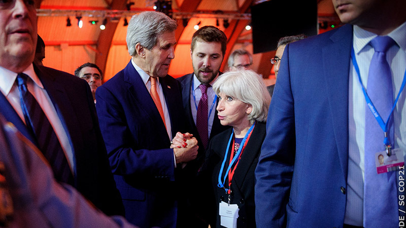 US support for a global pact - driven by secretary of state John Kerry - was a vital element in securing agreement (Pic: COP21/Flickr)