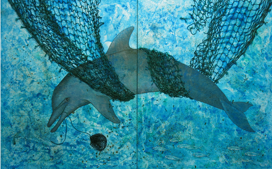 Main the entangled dolphin